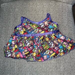 Build A Bear Workshop Kabu Comic Strip Dress Bright Colorful BABW RARE HTF CUTE